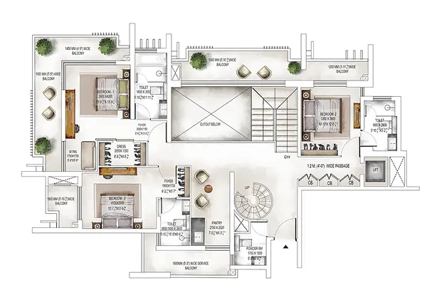 Architectural floor plan drawing